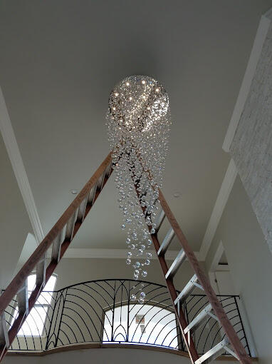 high ceiling chandelier